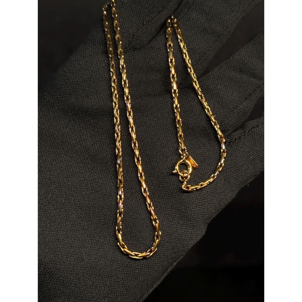 Vintage Monet Gold Tone Chain Necklace 16.5" Classic Link
